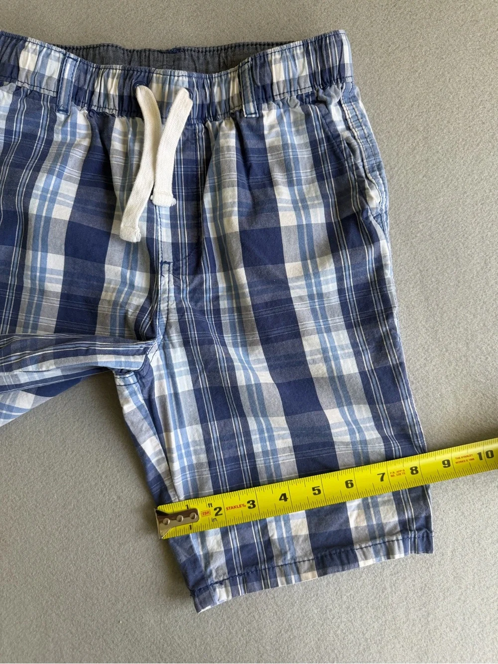Gymboree Short Plaid Drawstring Waist Sz 8 Boys Pockets